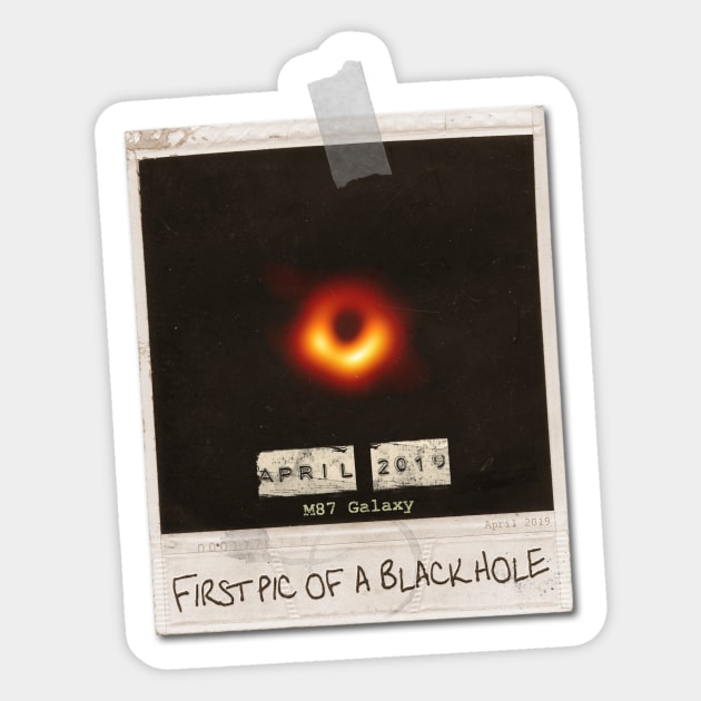 First Picture of Black Hole - Original Vintage Design Sticker by norules